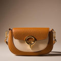 Petit sac Erica en cuir de vachette, coloris crème et cognac — orme.