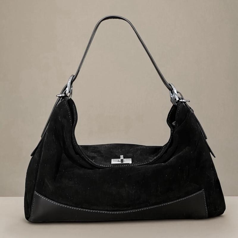 Sac Ambra en daim, coloris noir — orme.