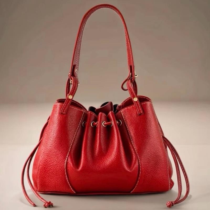 Sac Carla en cuir de vachette, coloris rouge — orme.