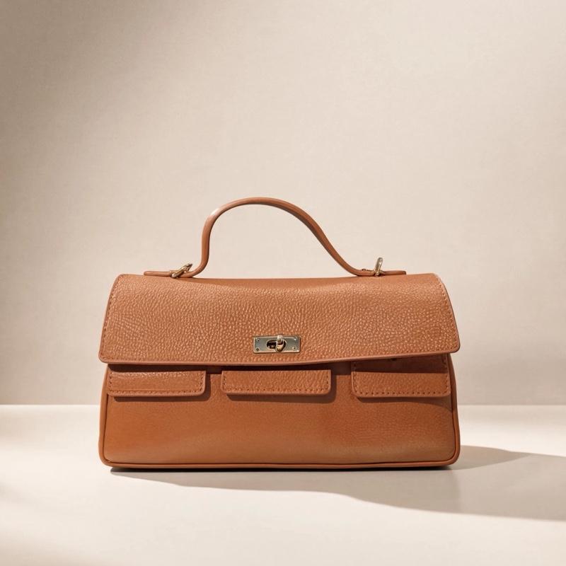 Sac Veronica en cuir de vachette, coloris cognac — orme.