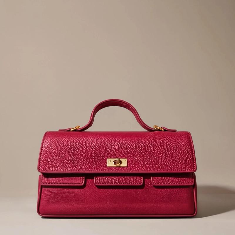 Sac Veronica en cuir de vachette, coloris bordeaux — orme.