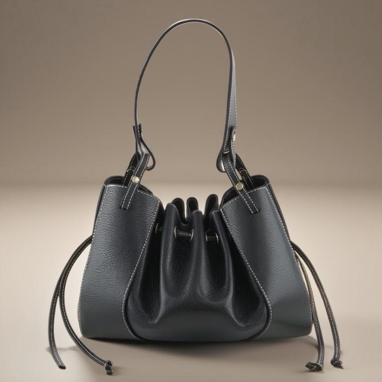 Sac Carla en cuir de vachette, coloris noir — orme.