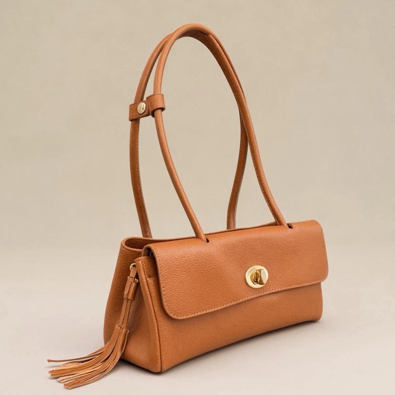 Sac Lucrezia en cuir de vachette, coloris cognac — orme.