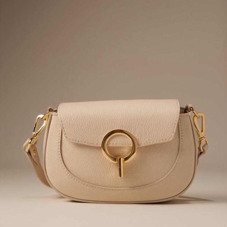 Petit sac Erica en cuir de vachette, coloris crème — orme.
