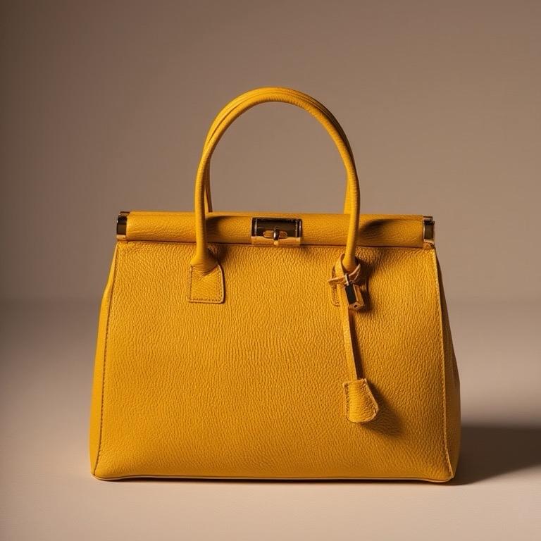 Sac Barbara en cuir de vachette, coloris moutarde — orme.