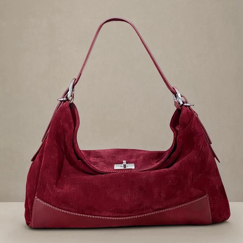 Sac Ambra en daim, coloris bordeaux — orme.