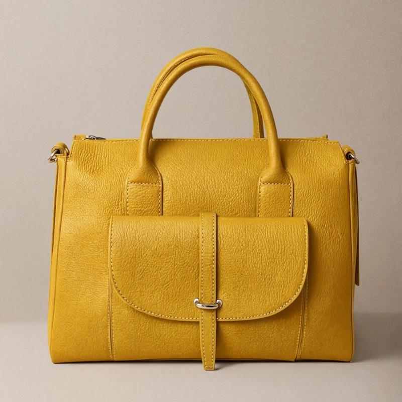 Sac Serena en cuir de vachette, coloris moutarde — orme.