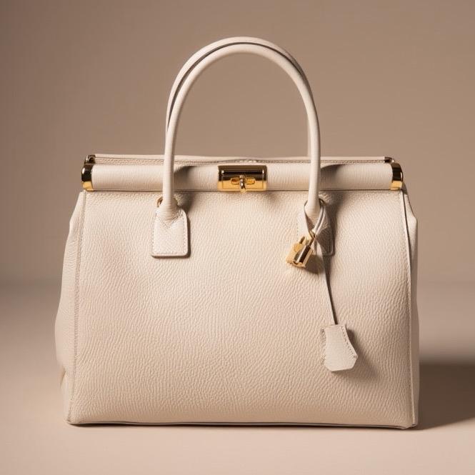 Sac Barbara en cuir de vachette, coloris crème — orme.