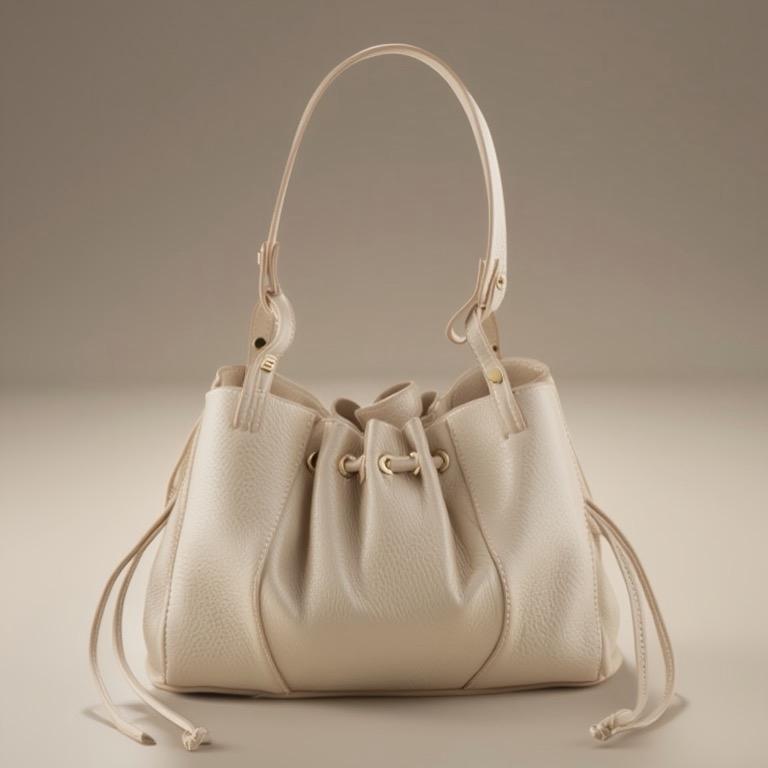 Sac Carla en cuir de vachette, coloris crème — orme.