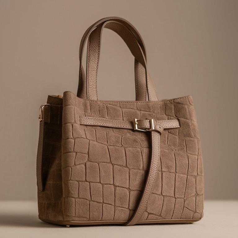 Sac Beatrice en cuir de vachette, coloris taupe — orme.