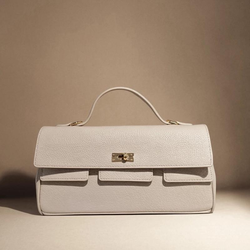 Sac Veronica en cuir de vachette, coloris beige — orme.