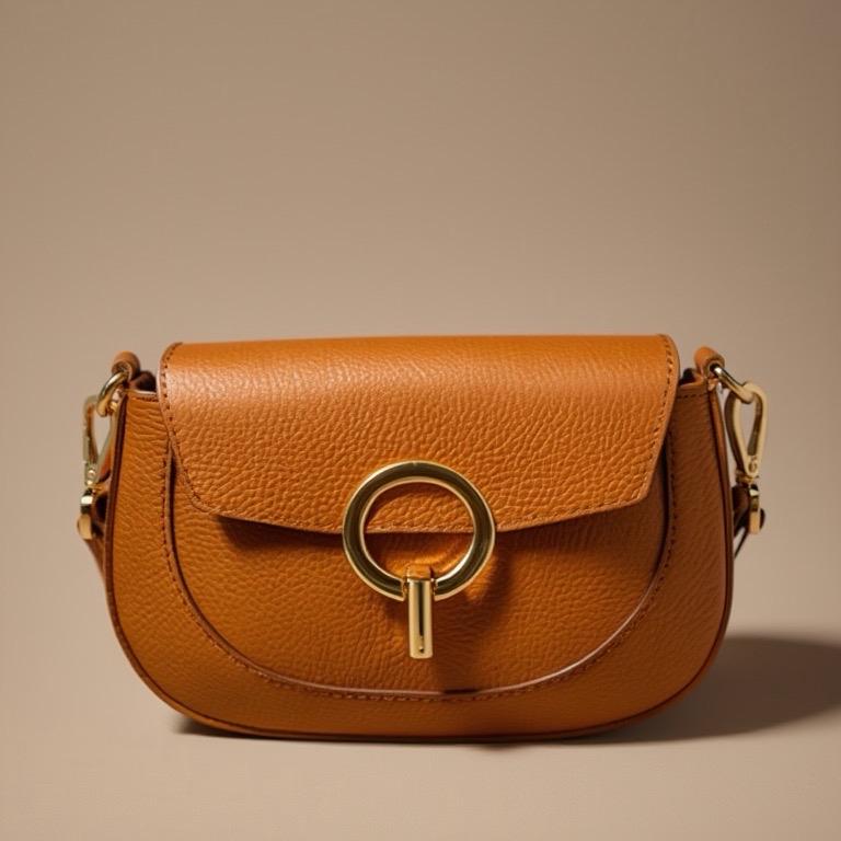 Petit sac Erica en cuir de vachette, détail de la bandoulière — orme.