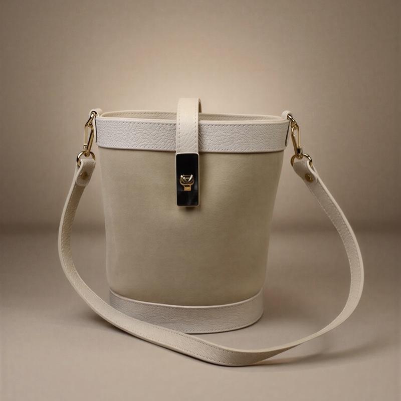 Sac Ilenia en cuir de vachette, coloris crème — orme.