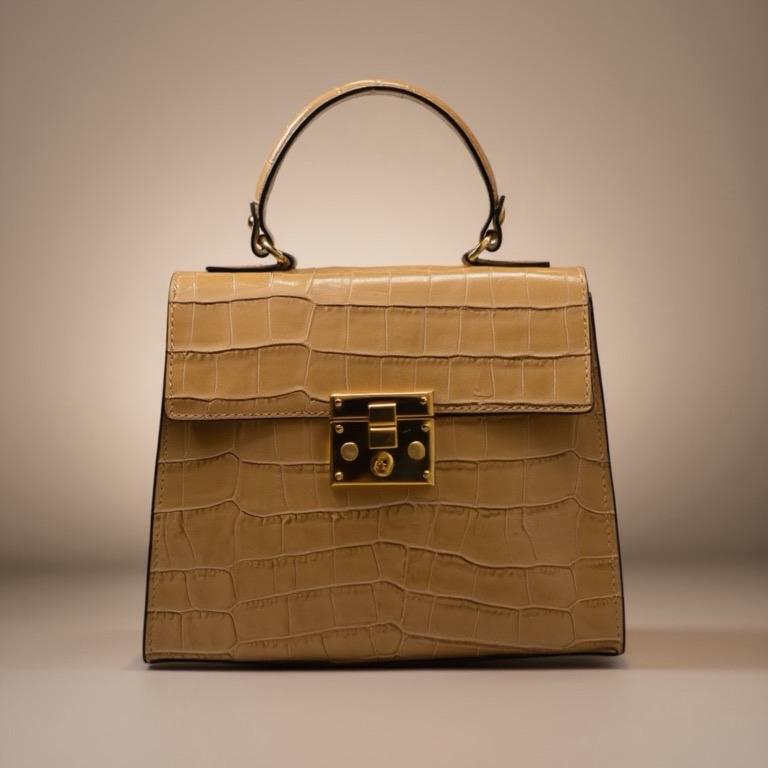 Sac Paola en cuir de vachette embossage façon croco, fabriqué en Italie — orme.
